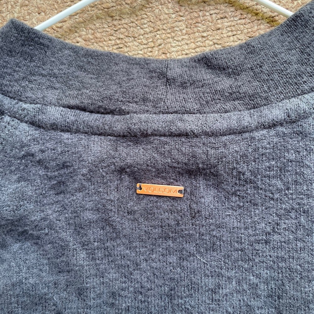 Volcom Lived In Lounge Charcoal Gray Mock Neck Sw… - image 6